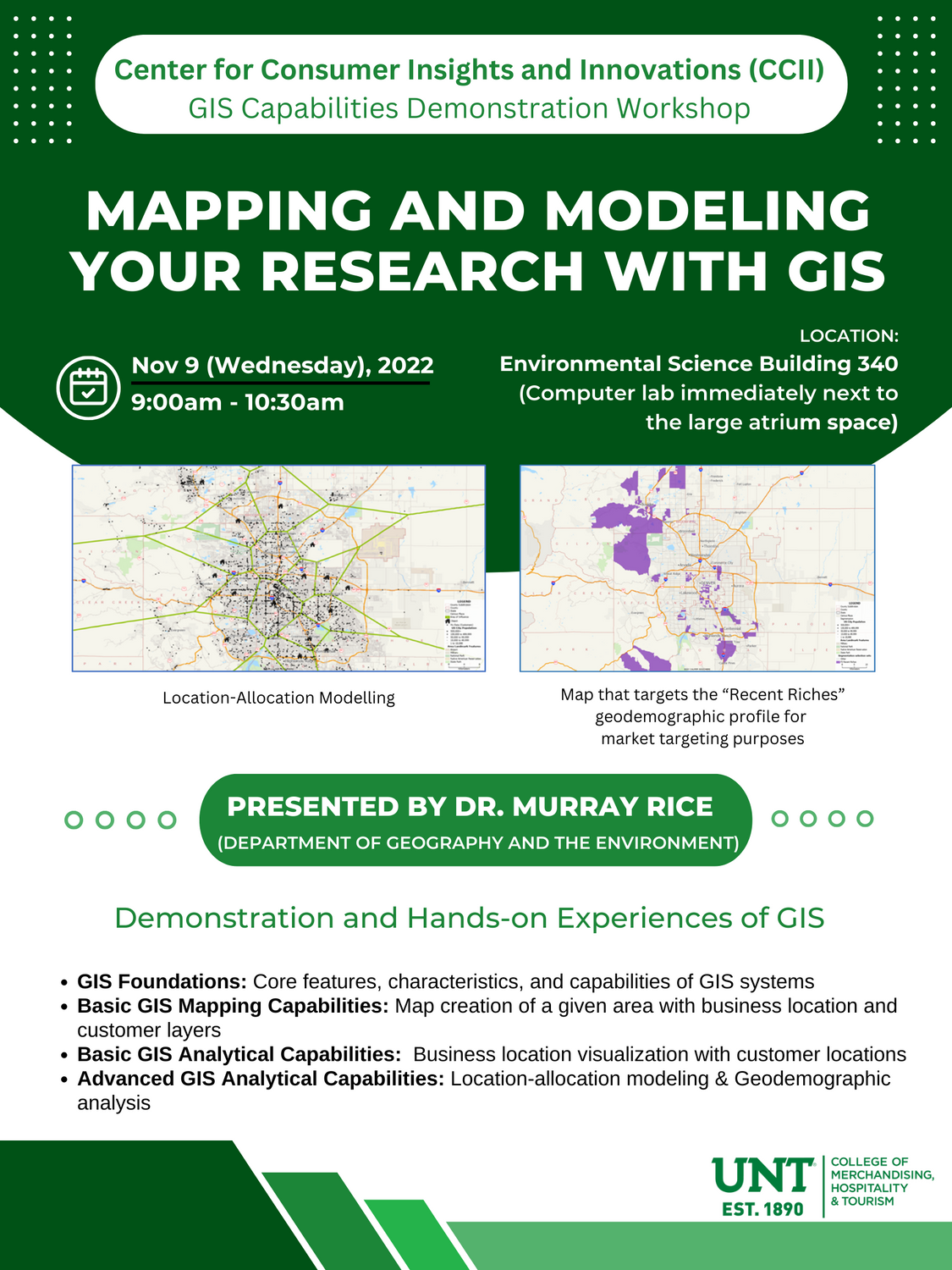 Maping and Modeling Research with Geographic Information Systems flyer