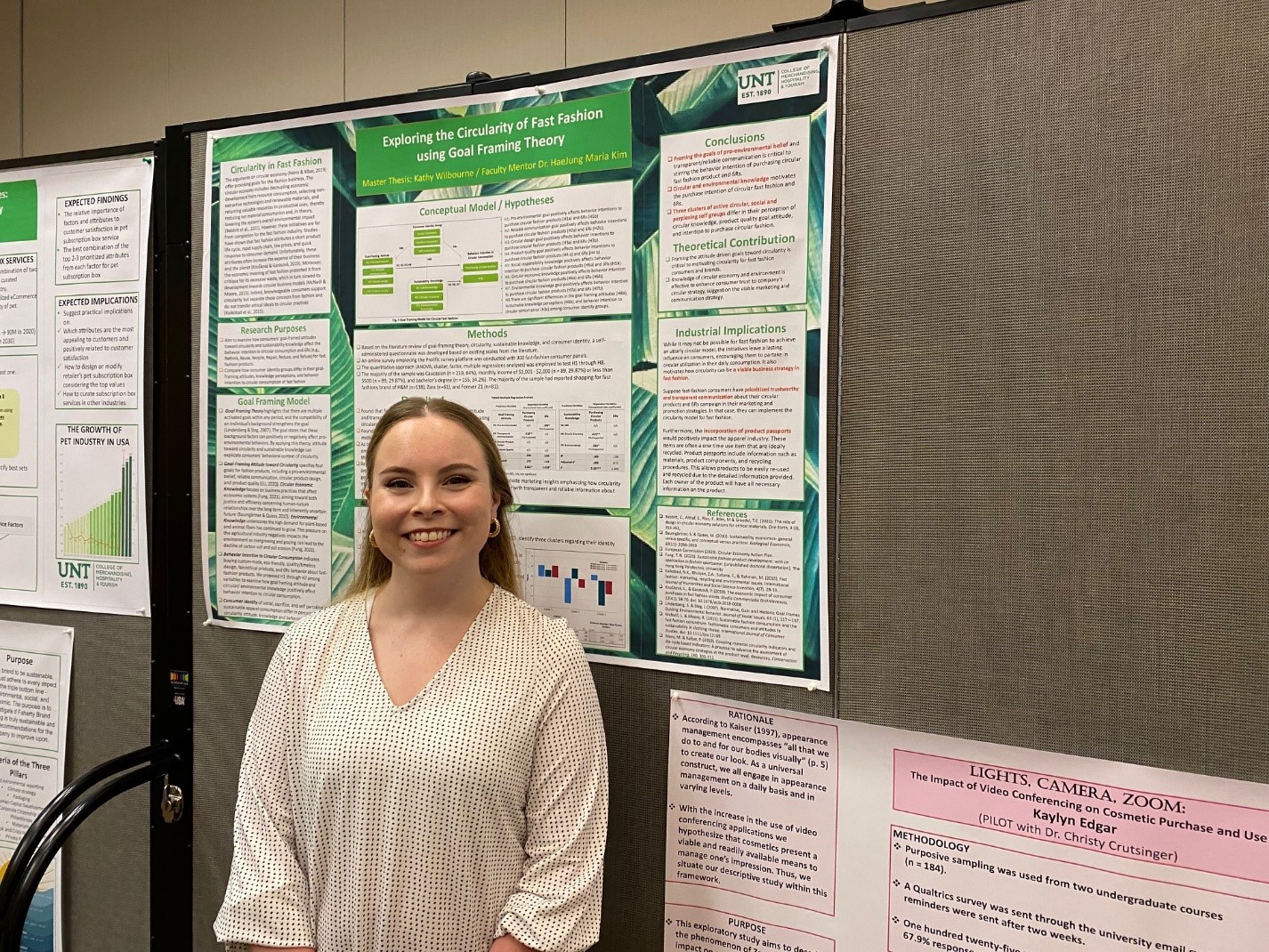 Kathy Wilbourne Posing with Research